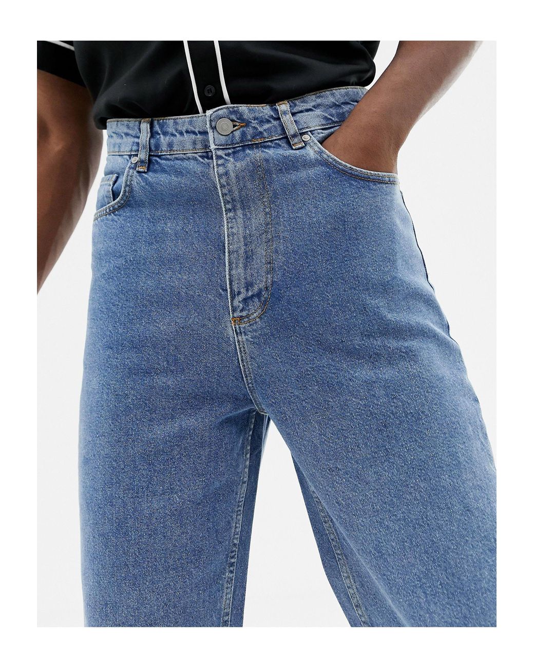 ASOS Denim High Waisted Jeans in Blue 