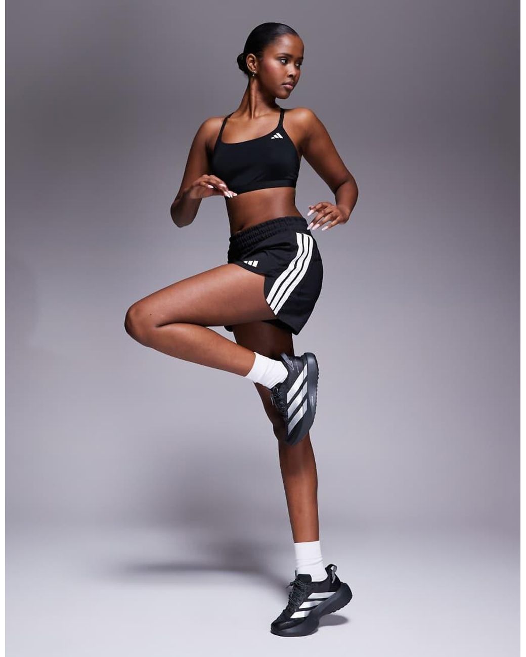 Adidas Originals Blue Adidas Training Optime Light Support Sports Bra