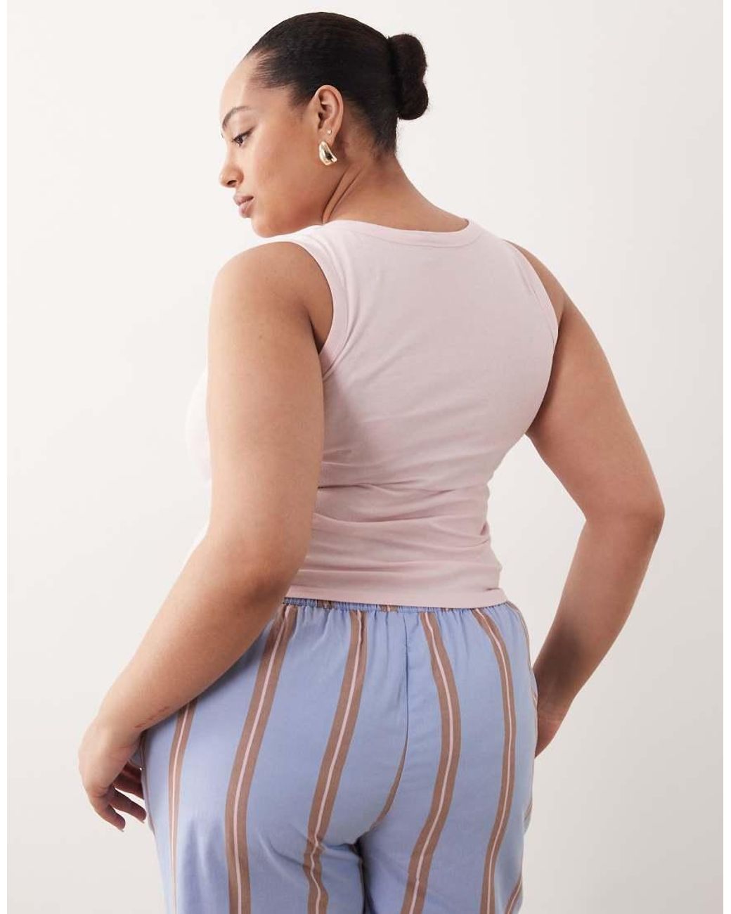 ASOS Purple Asos Design Curve 2 Pack Pyjama Vest