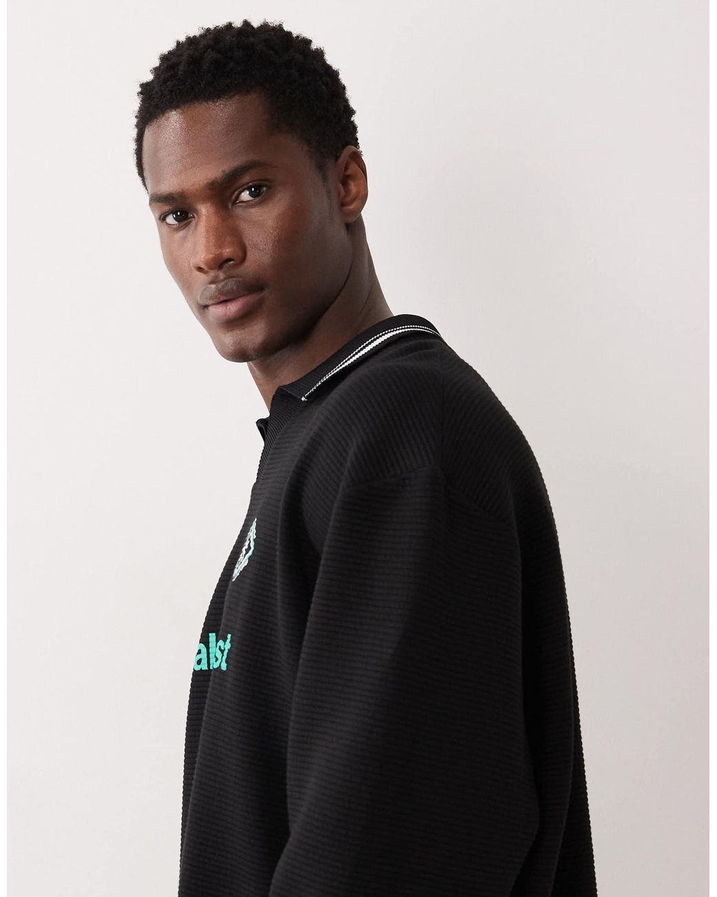 Polo ASOS pour homme en coloris Black