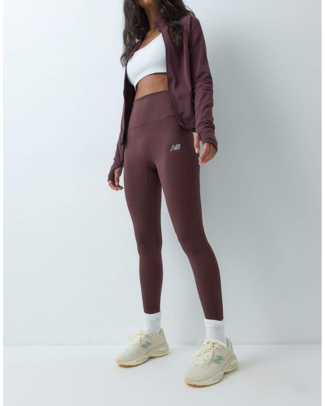 New Balance White Essential High Rise 25 Inch leggings