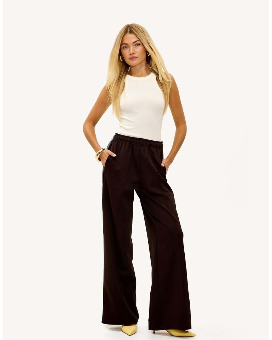 Loavies White Falling Into Autumn Wide Trousers