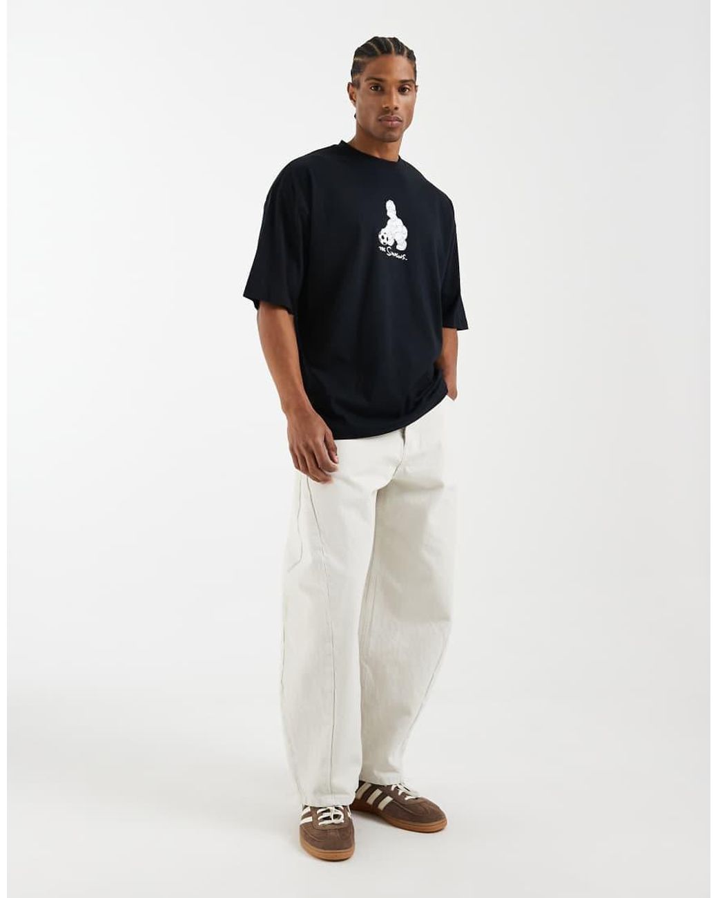 ASOS Blue Oversized T-shirt With The Simpsons Print for men