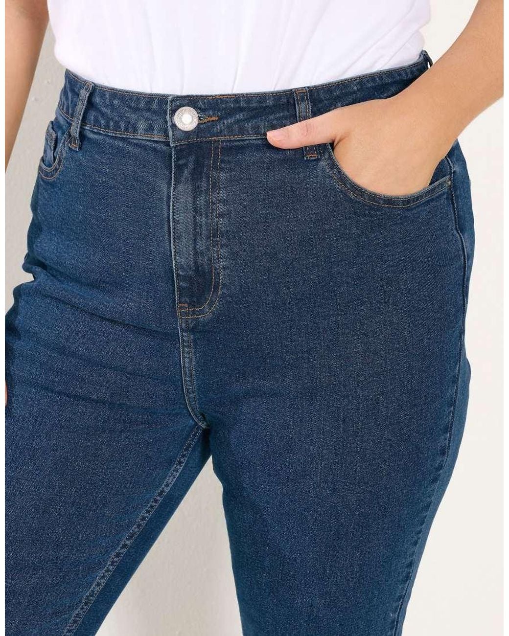 Yours Clothing Blue Flare Stretch Jeans