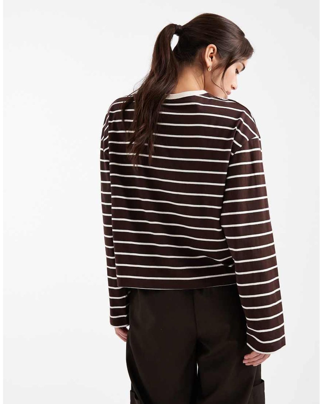Miss Selfridge Black Boxy Long Sleeve Top