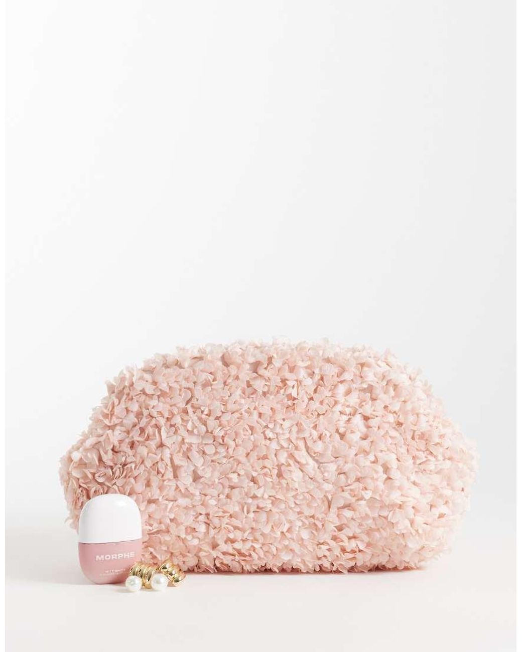 ASOS Pink Ruffle Clutch Bag