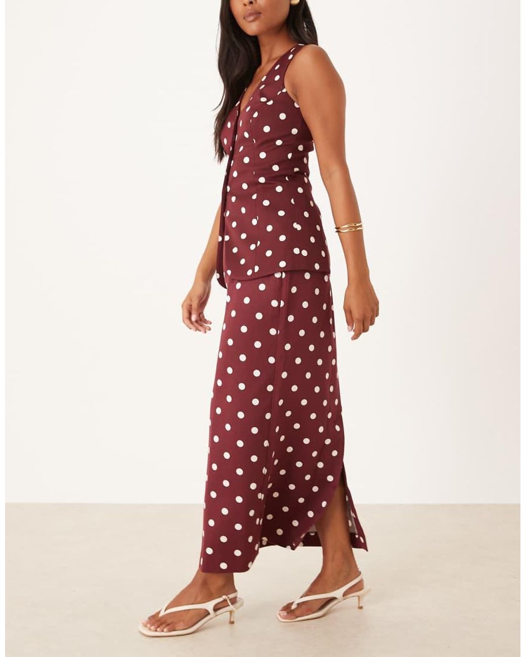 Nobody's Child Petite Red Theta Midi Skirt Co-ord