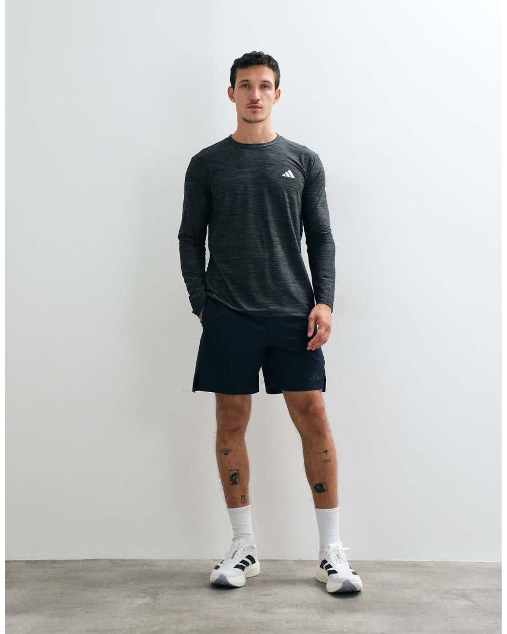 Adidas Originals Blue Adidas Training Essentials Long Sleeve Top for men