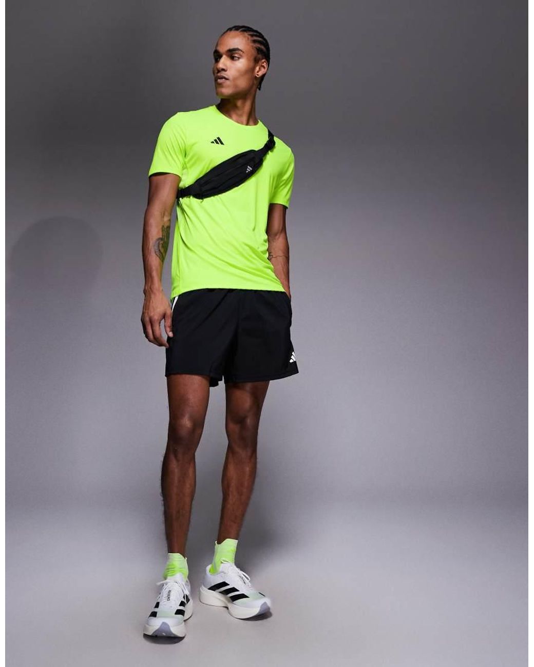 Adidas Originals Green Adidas Running Adizero T-shirt for men