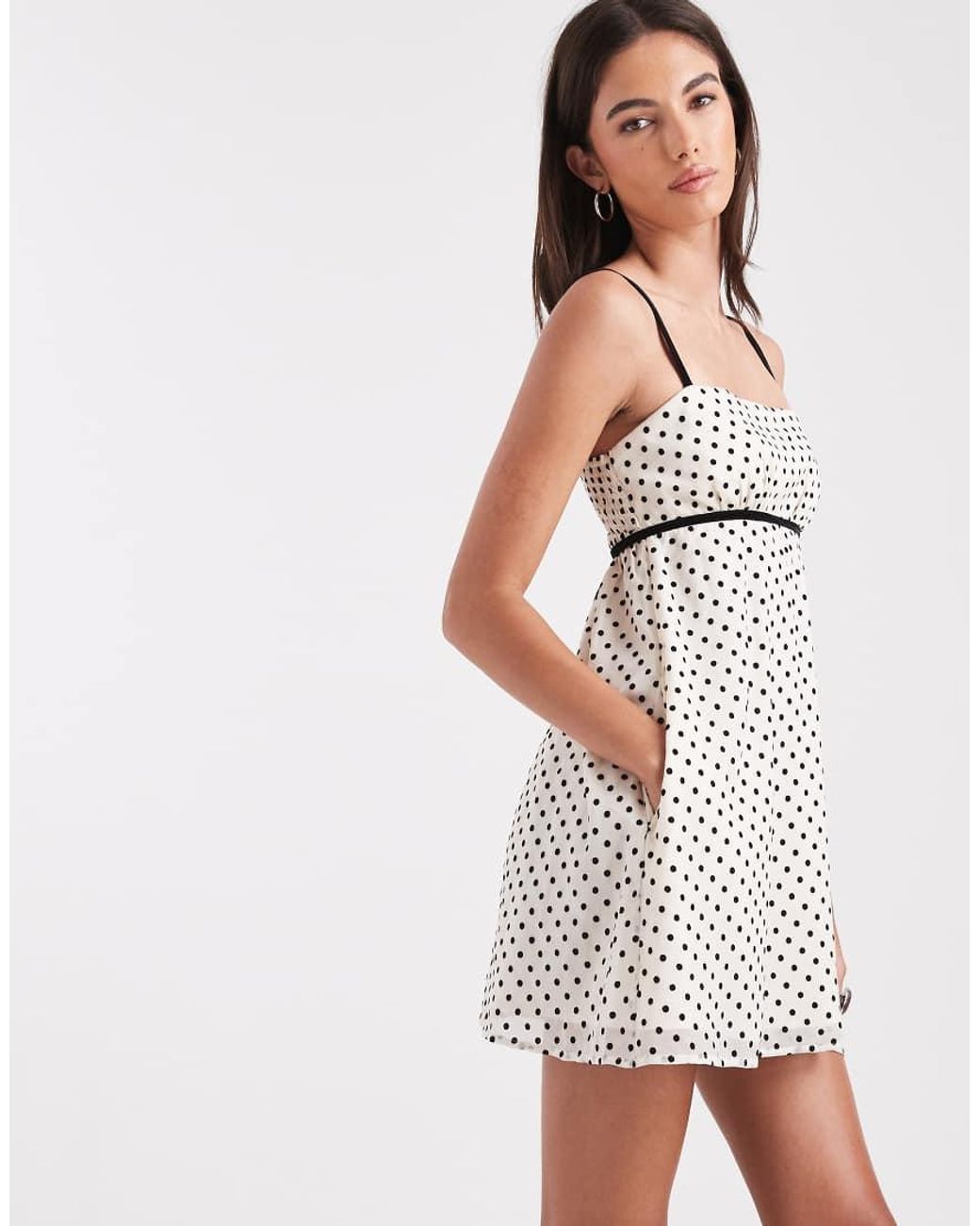 Hollister White Chiffon Baydoll Mini Dress