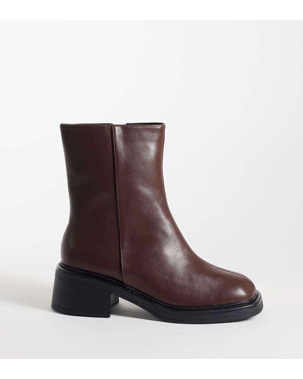 Raid Wide Fit Brown Cecilia Chelsea Boots