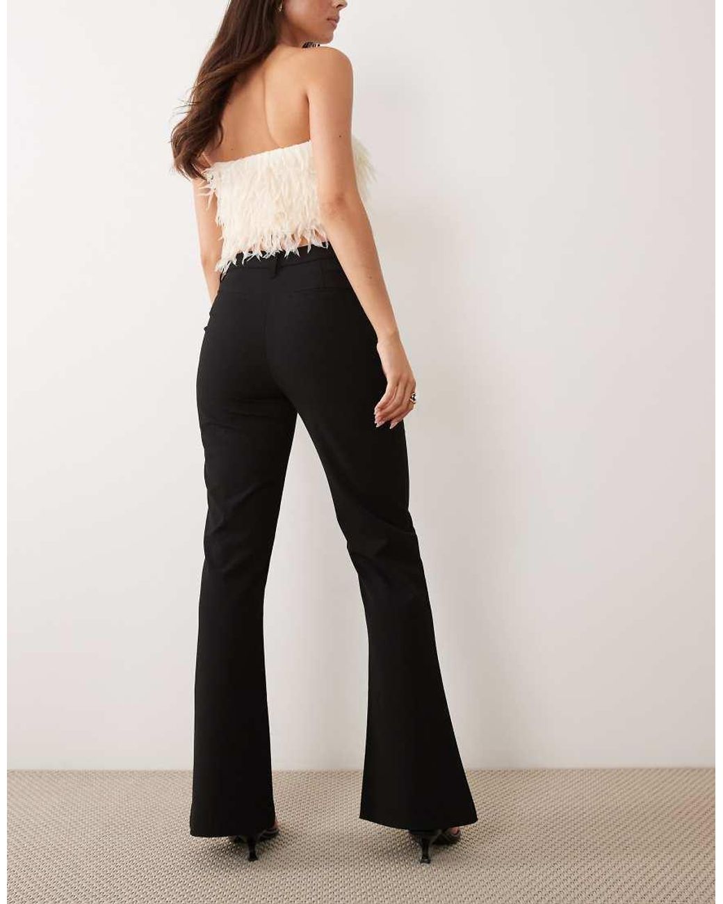 ASOS Black Tailored Snatch Flares
