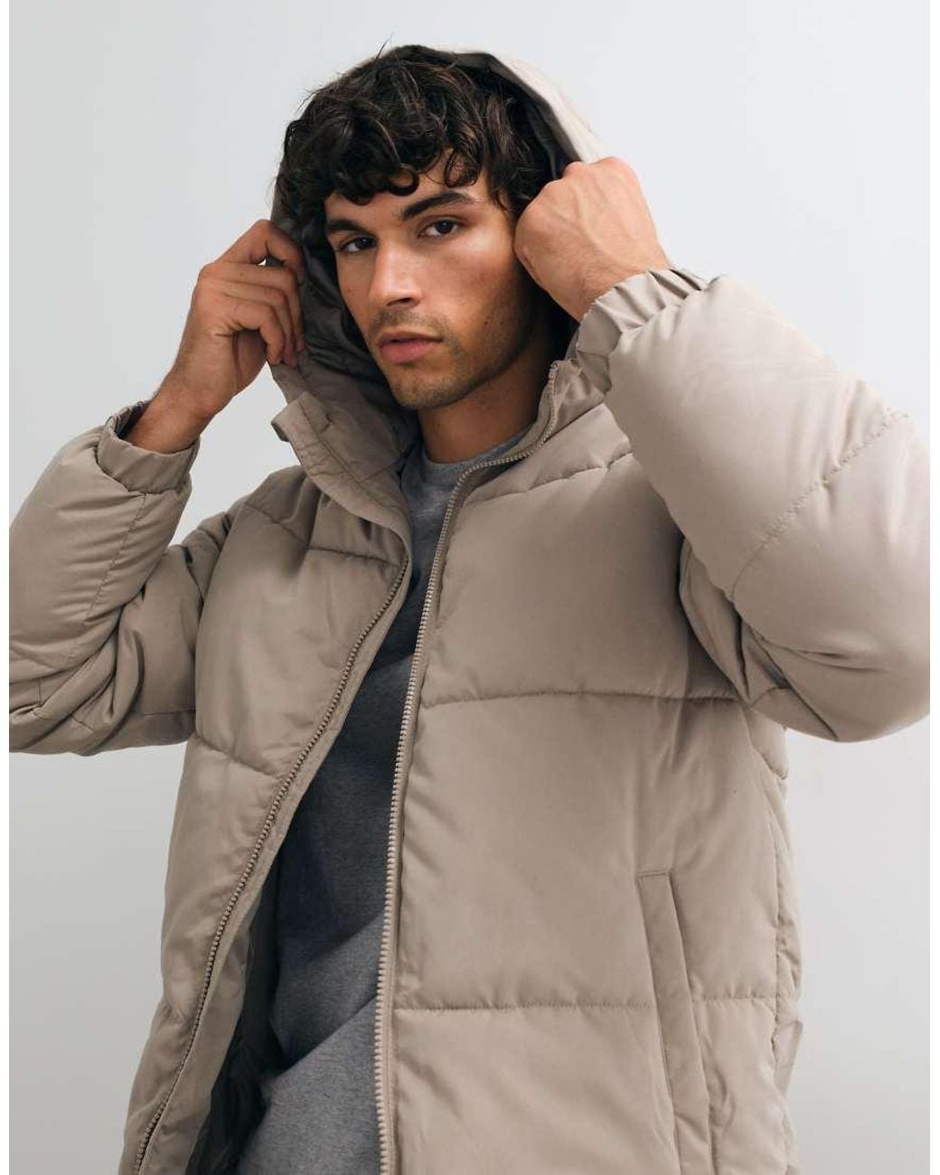 JJ Rebel White Quilted Puffer Jacket for men