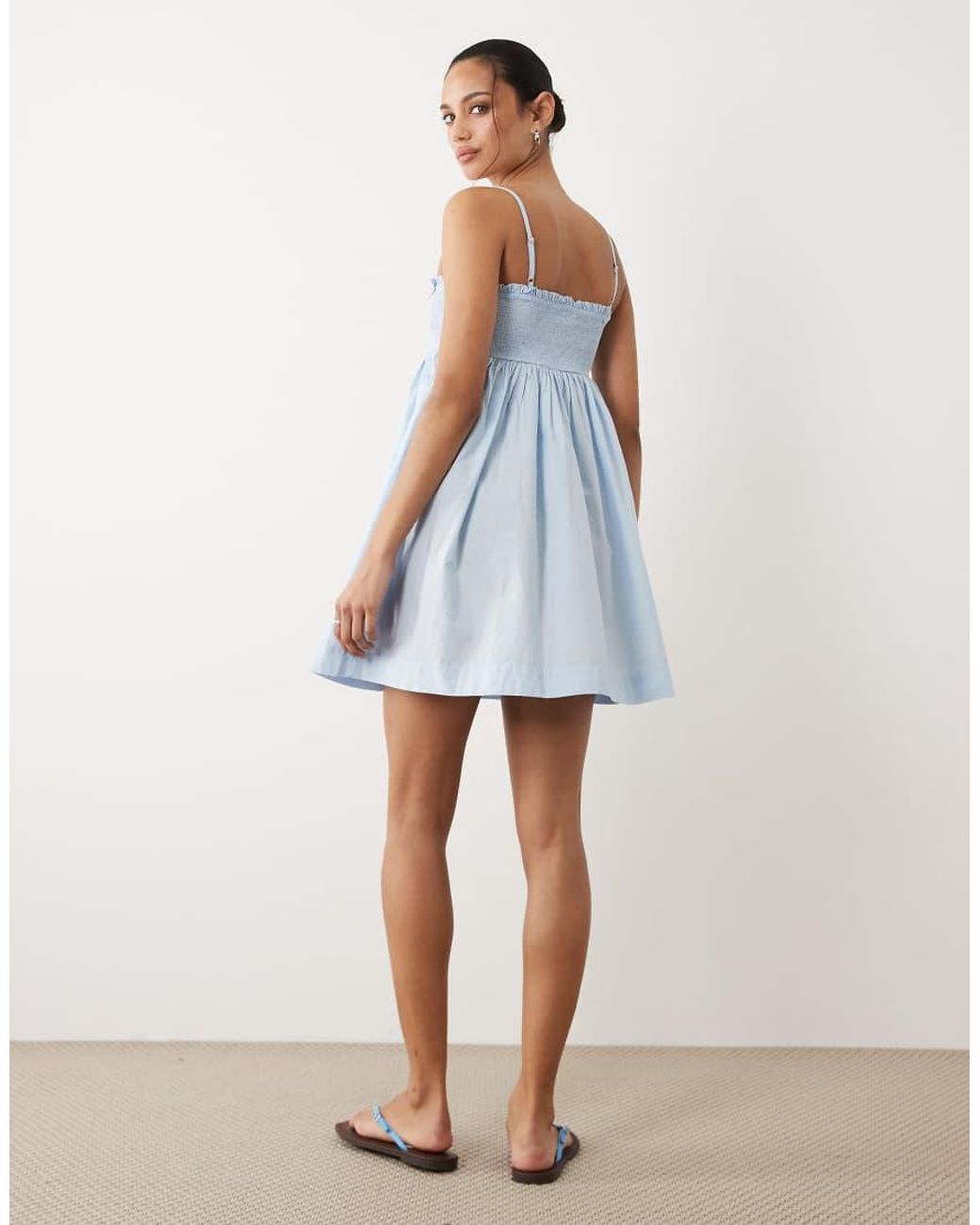 Cotton On Blue Ruffle Sleeveless Mini Dress