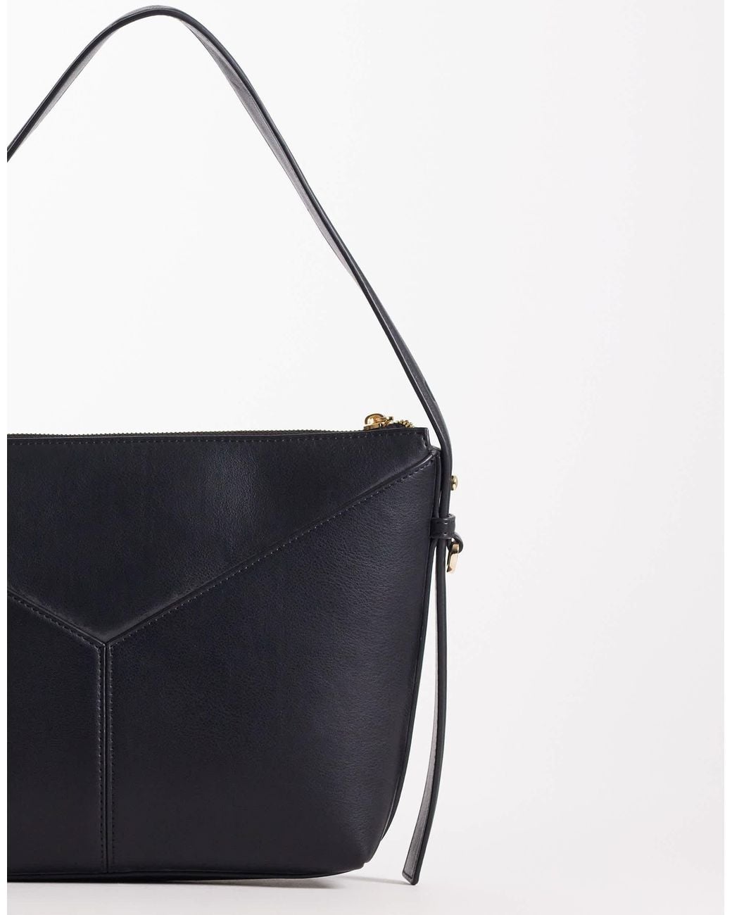 Mango Blue Structured Shoulder Bag