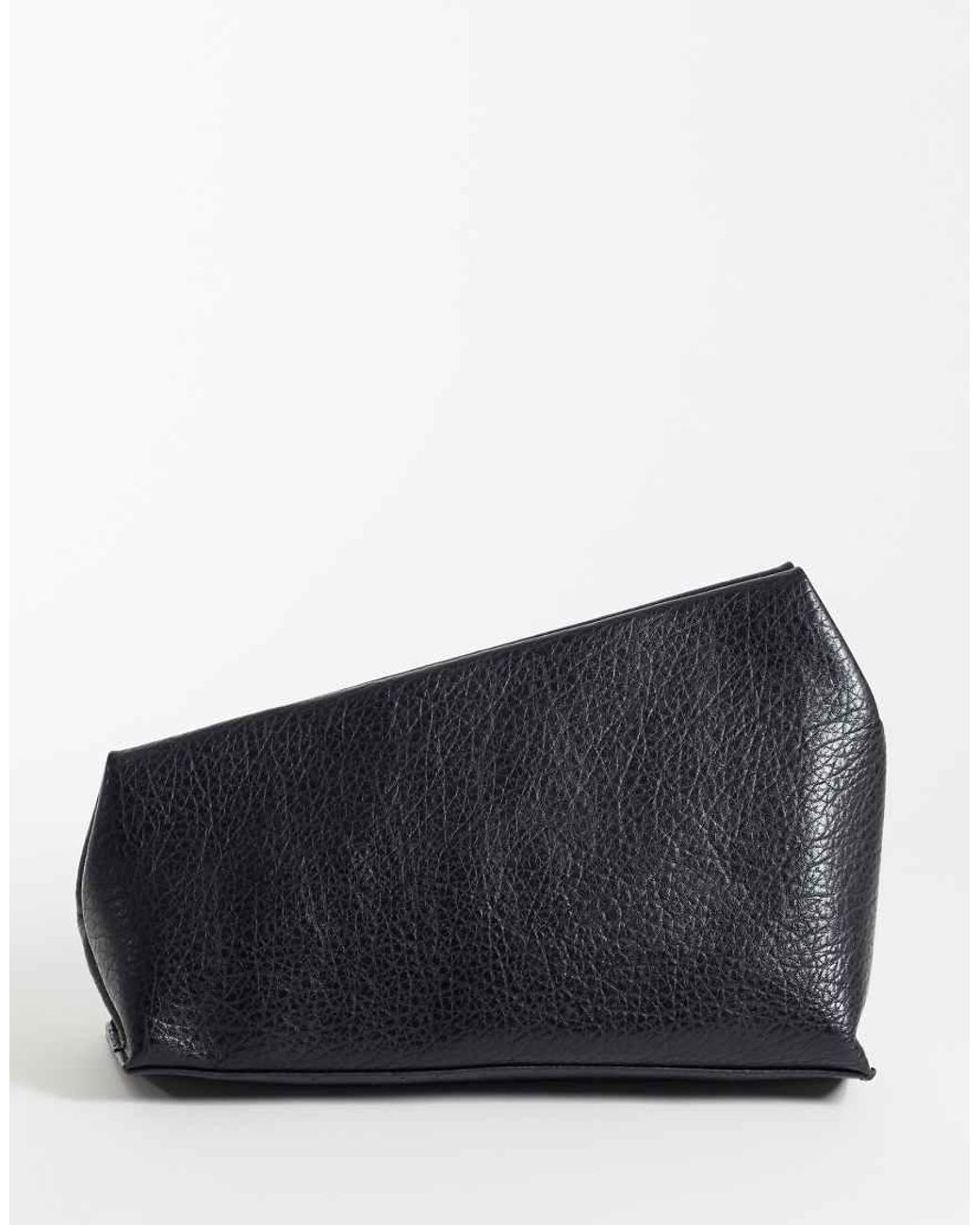 ASOS Black Grainy Asymmetric Clutch