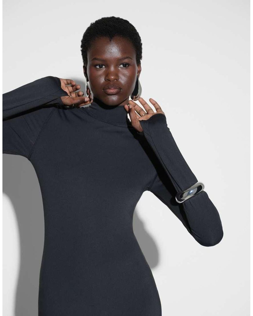 ASOS Blue Ttya Long Sleeved Maxi Jersey Dress