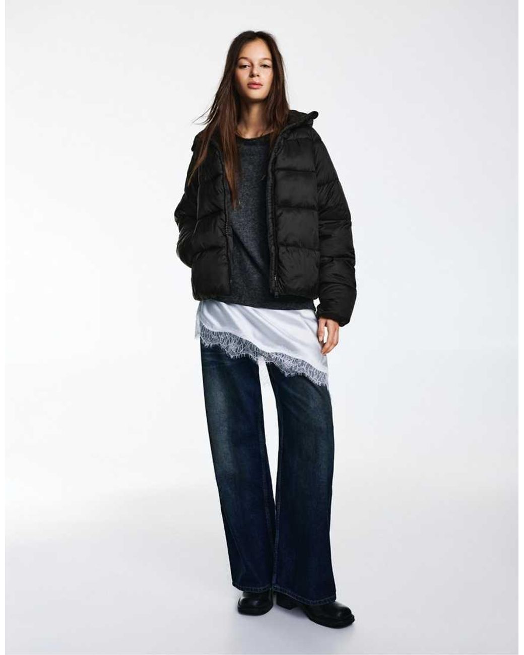 Pull&Bear Black Puffer Jacket