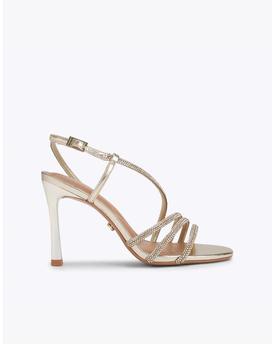 Carvela Kurt Geiger White Paparazza Jewel Heel Heeled Sandals