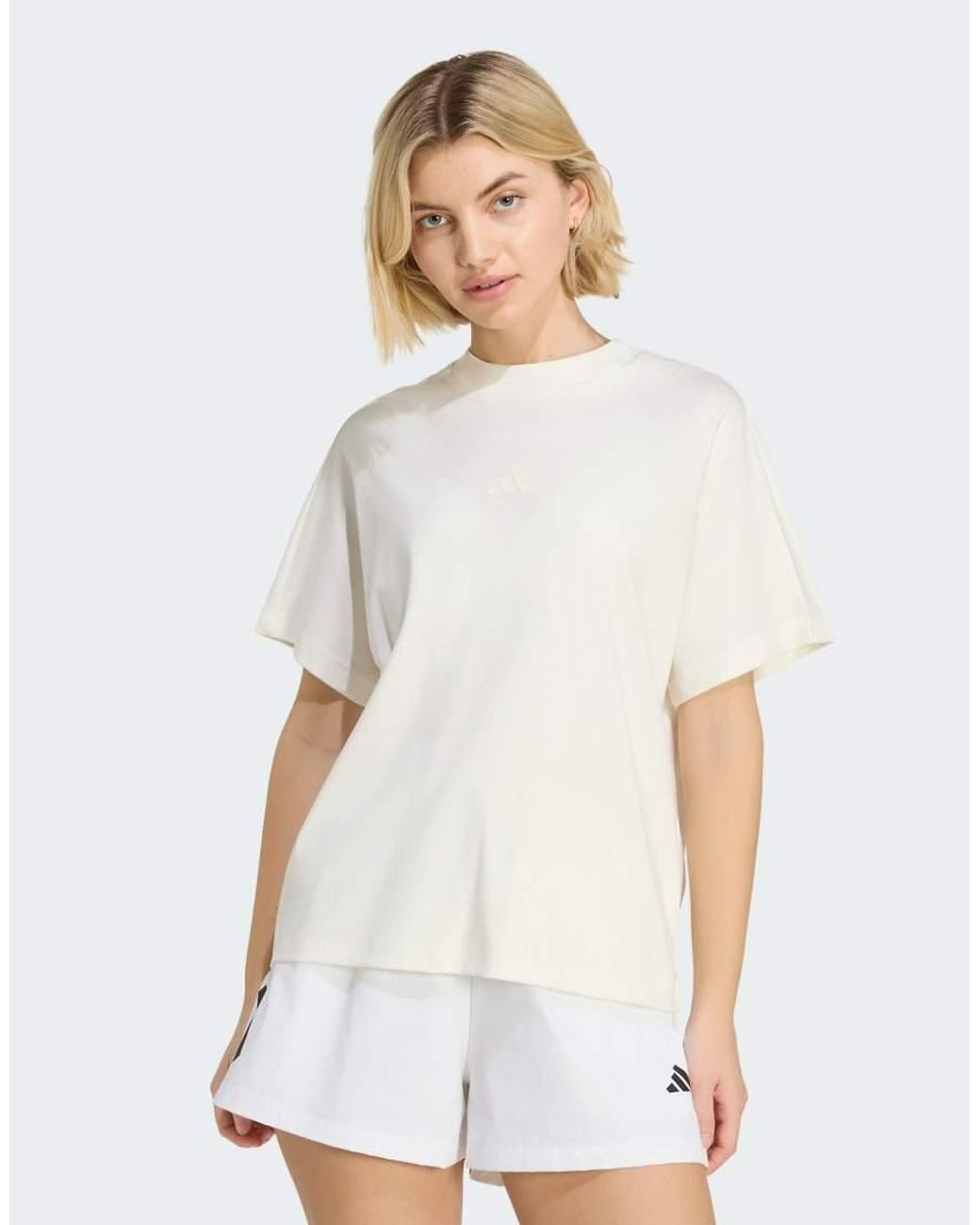 Adidas Originals White Soft Lux Loose Tee