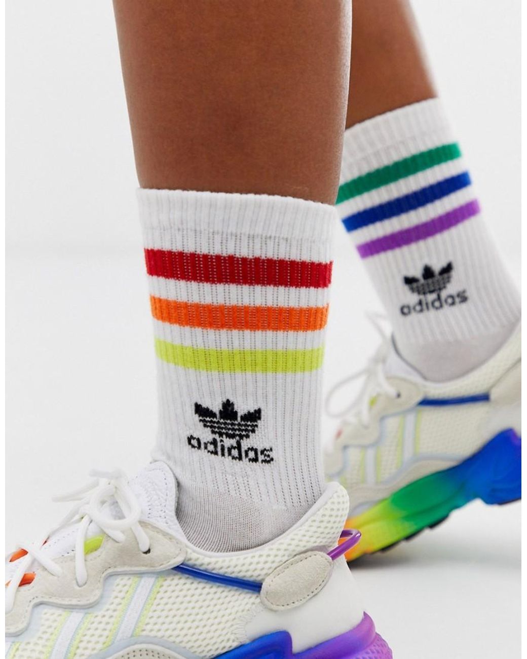 adidas Originals Cotton Pride Rainbow Socks | Lyst Canada
