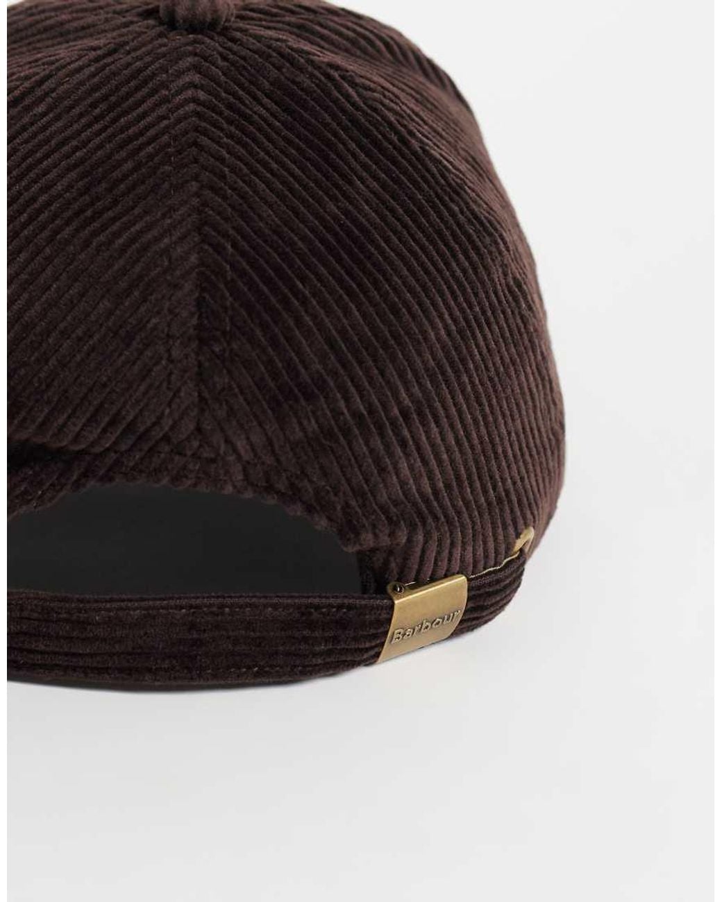 Barbour Black Preston Cord Logo Cap for men