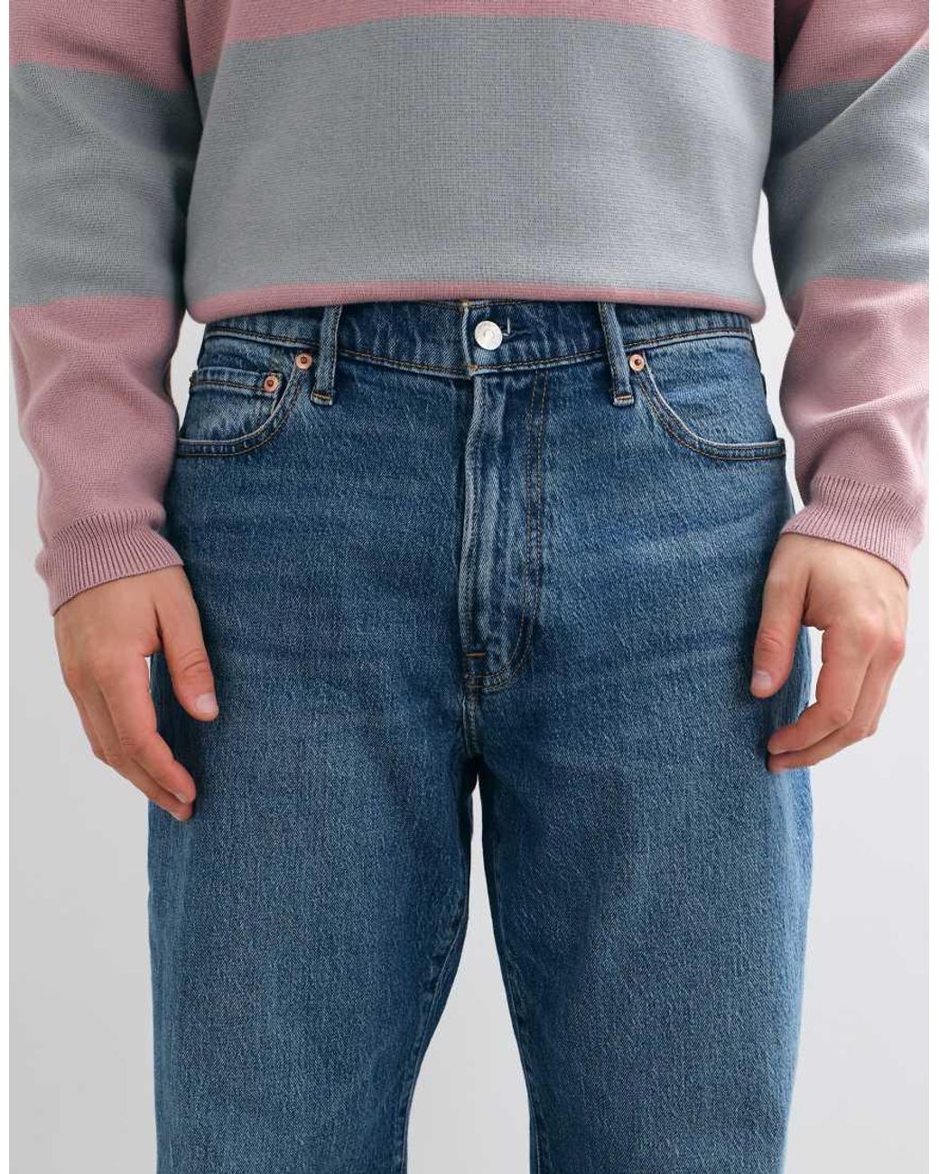 Abercrombie & Fitch Blue Althletic Stretch Straight Fit Jeans for men