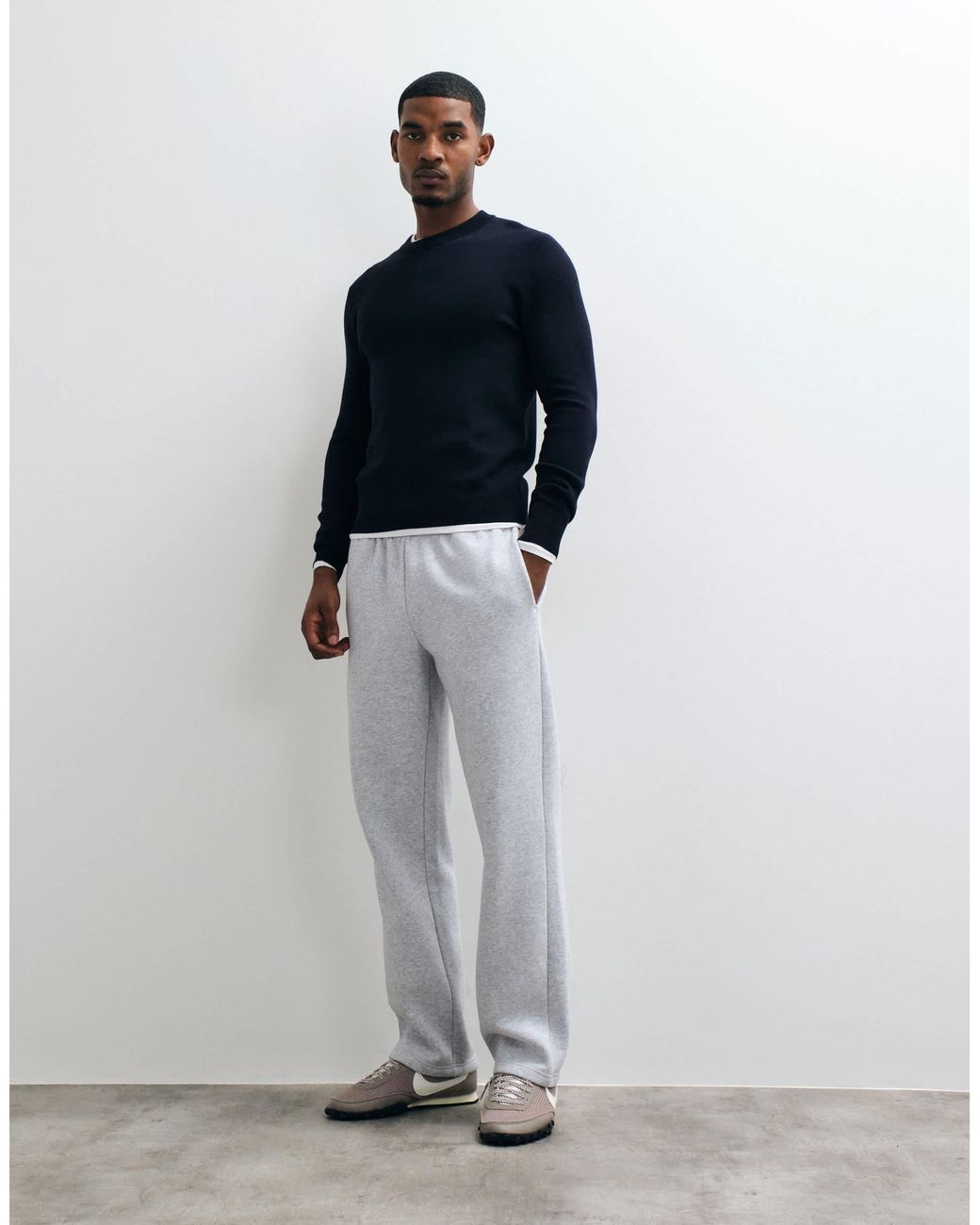 Mango Blue 100% Wool Knitted Jumper for men