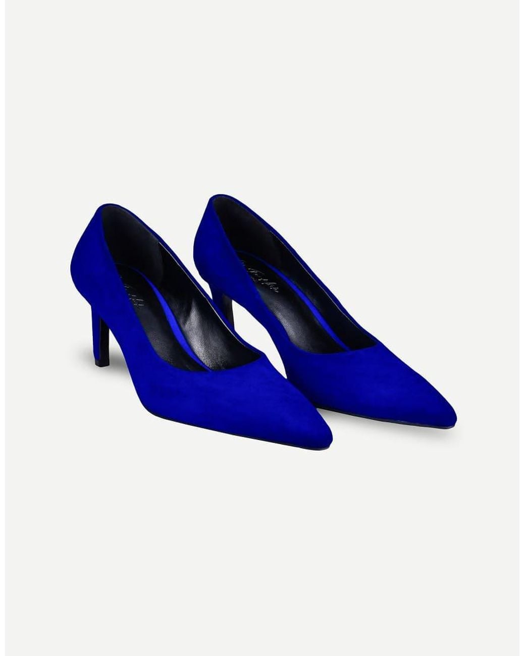 OFF THE HOOK Blue Andre Pointed Toe High Heel Court Shoes