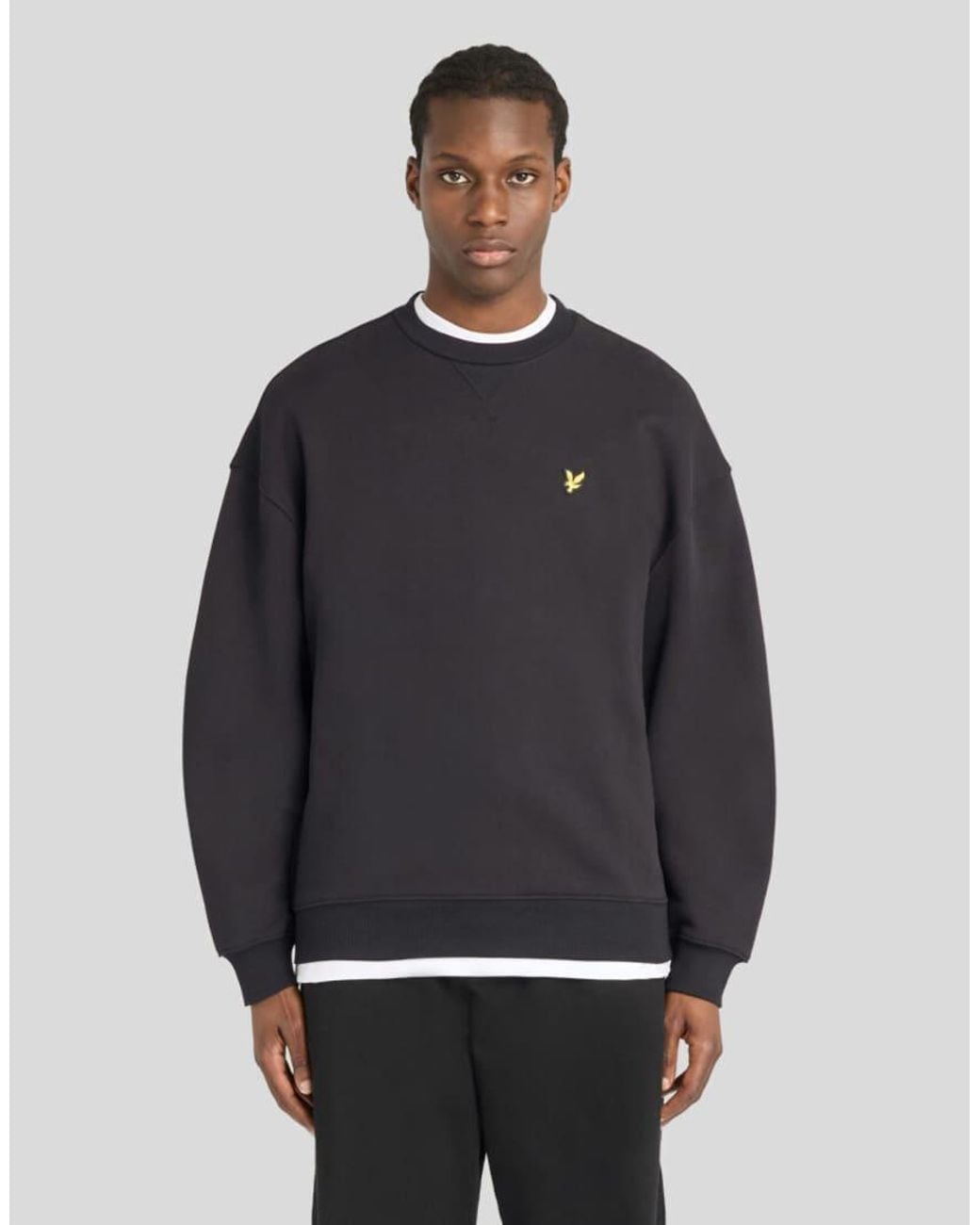 Lyle & Scott Gray Mid Layers Heavyweight Loopback Crewneck Sweatshirt for men