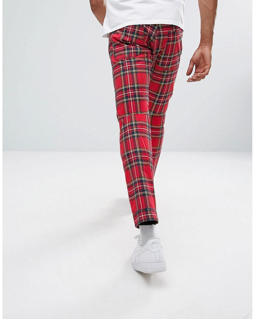 G-Star RAW Elwood 5622 X 25 Pharrell Jeans In Royal Tartan in Red for Men |  Lyst