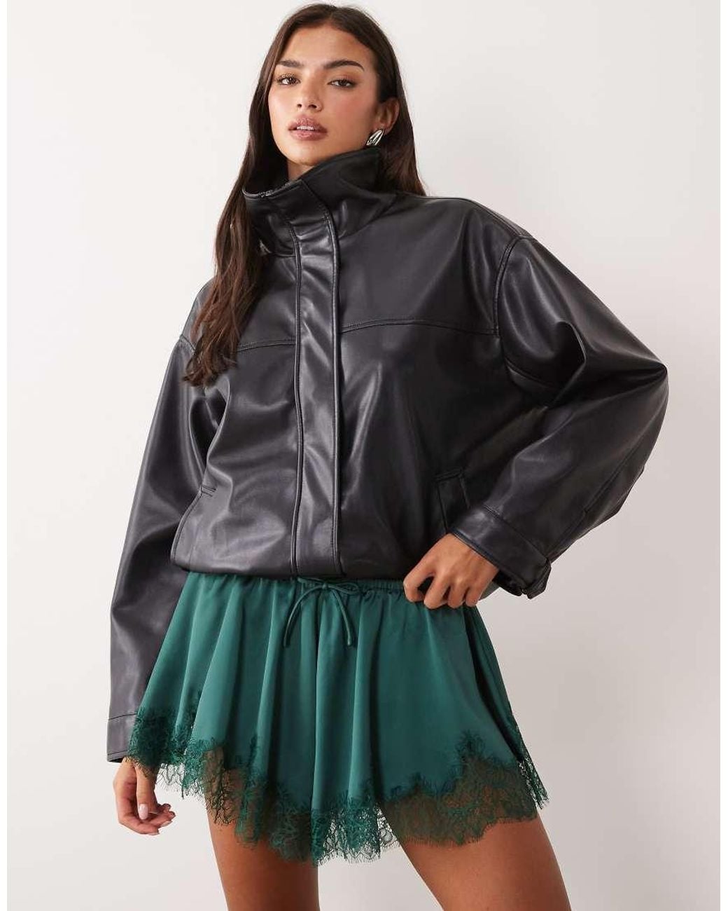 ASOS Blue Satin Drawstring Waist Floaty Shorts