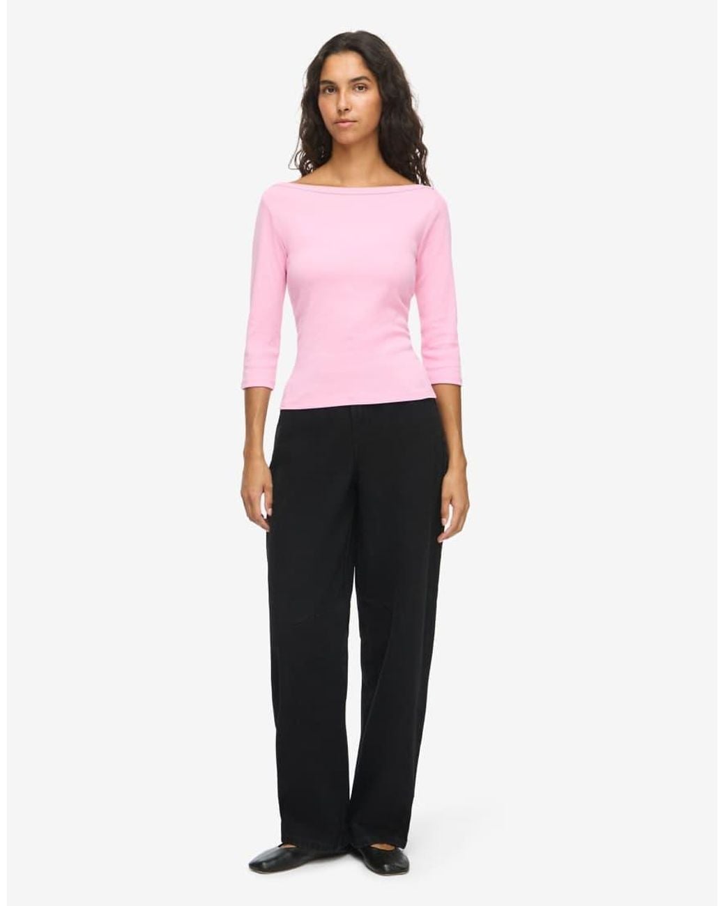 Noisy May Pink 3/4 Sleeved Blouse