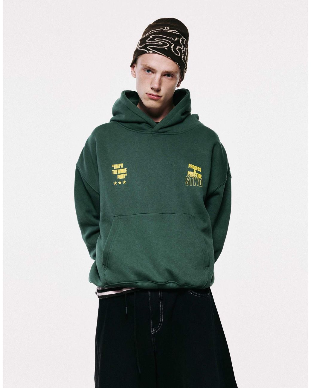 Stwd - sweat à capuche Pull&Bear pour homme en coloris Green