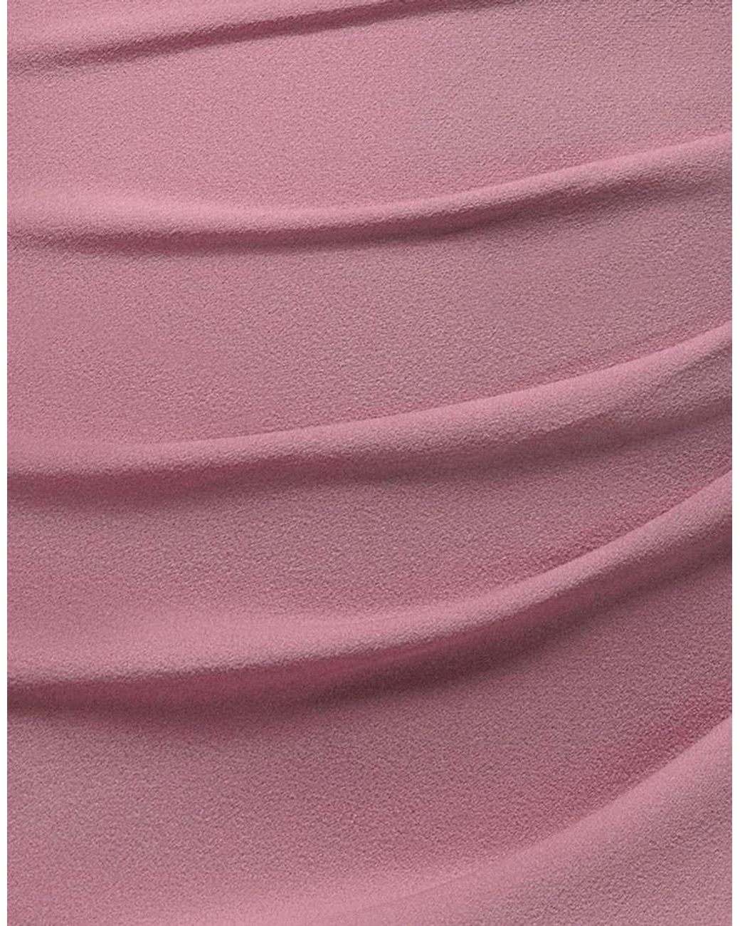 Goddiva Pink Sparkling Pleated Bardot One Shoulder Cape Maxi Dress