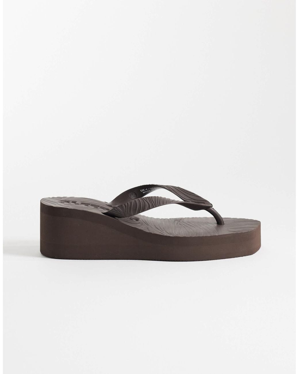 Sleeper Gray High Platform Thongs