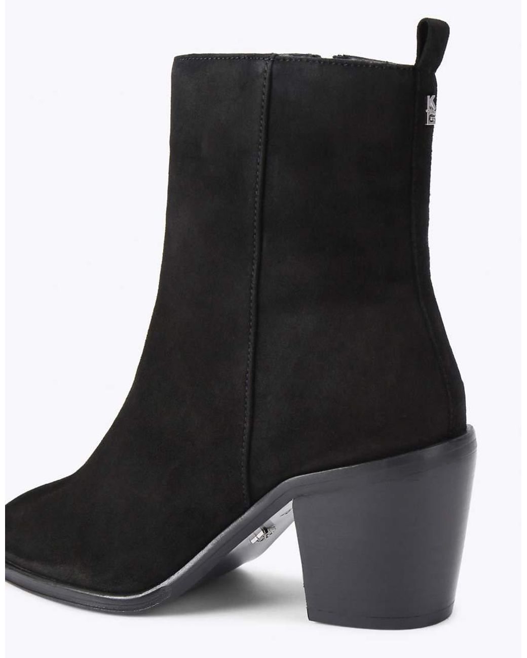 KG by Kurt Geiger Black Terrace Mid Ankle Boots