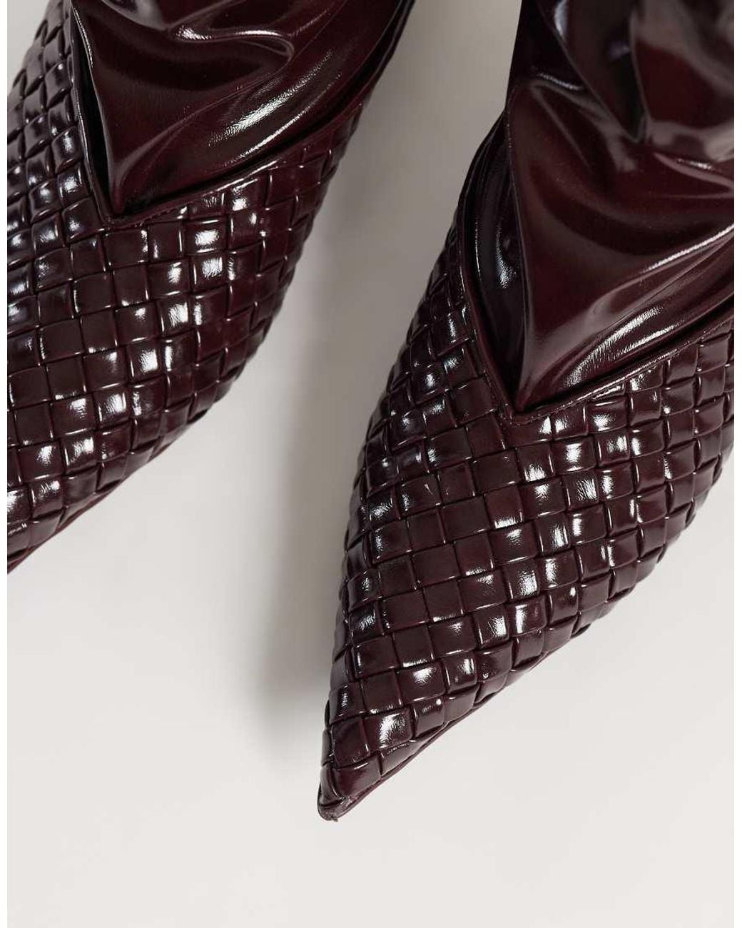 JW PEI Brown Nerissa Woven Pointed Heeled Ankle Boots