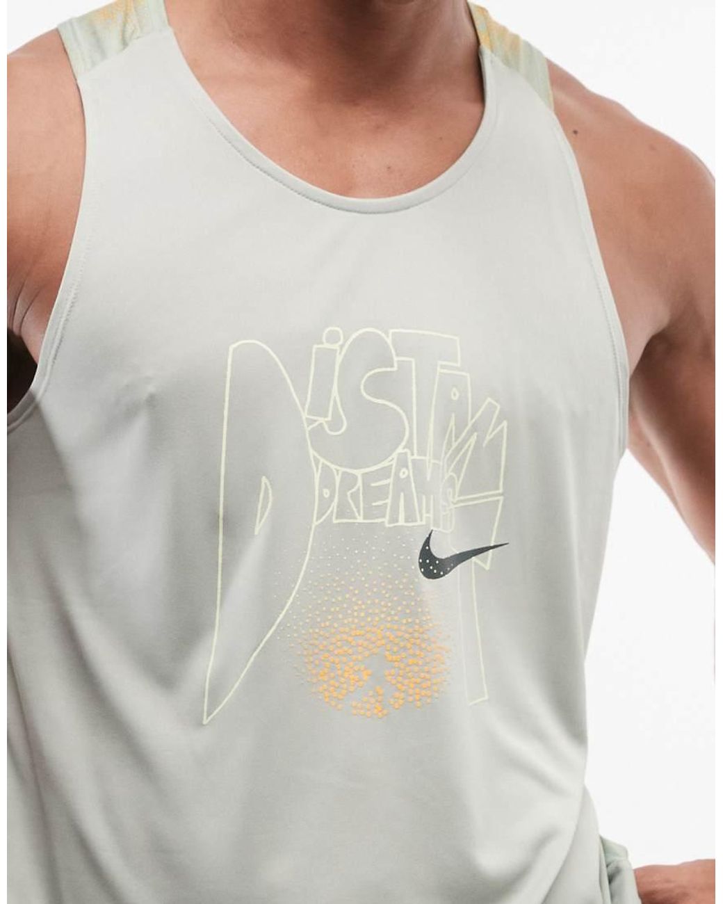 Nike Gray Stride Dri-fit Dream Print Vest for men