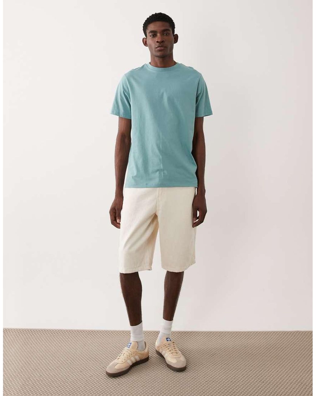 ASOS Blue Essentials Regular Fit T-Shirt for men