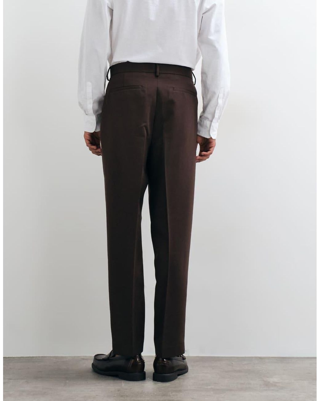 ASOS White Tailored Relaxed Tapered Pants for men