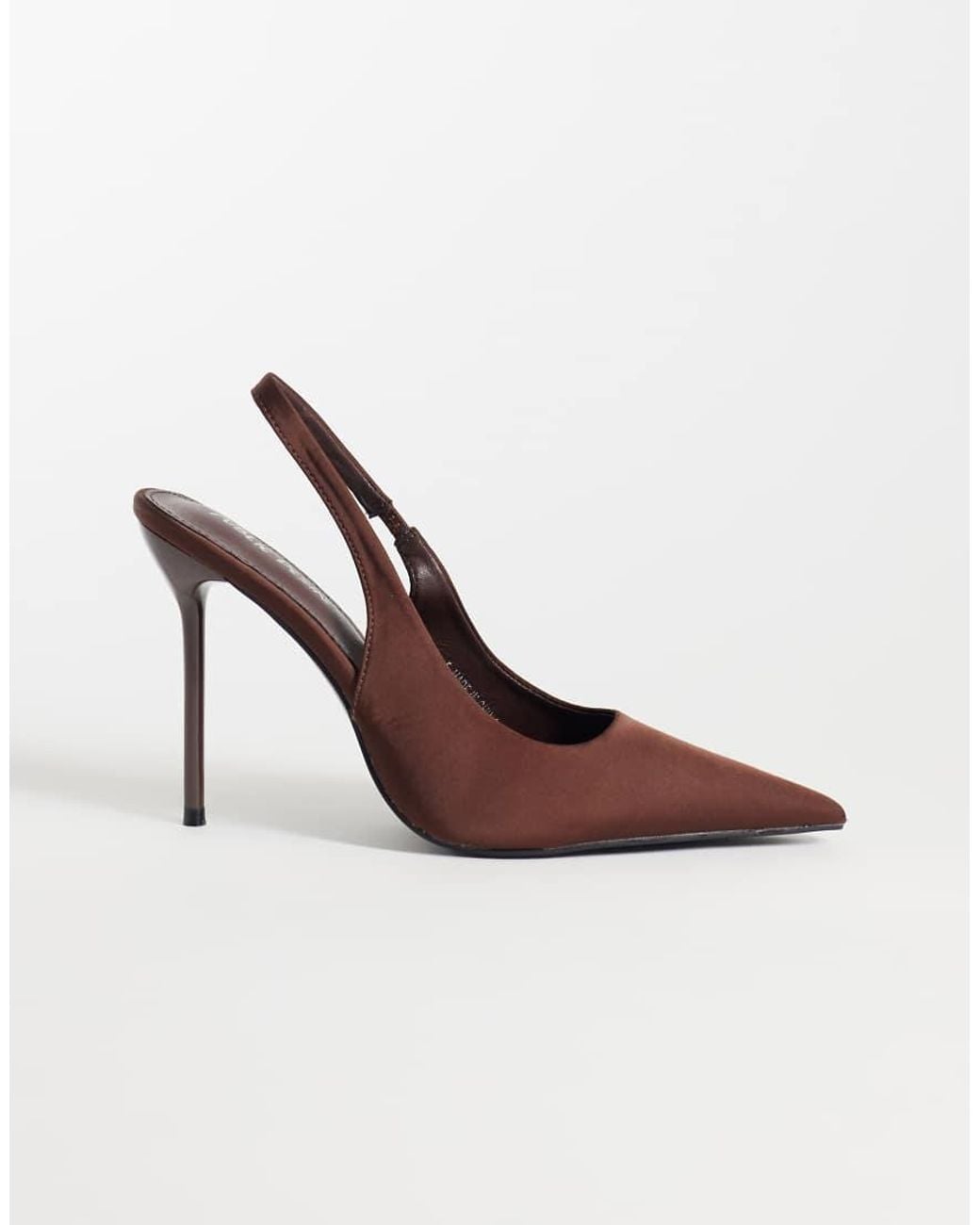 Public Desire Brown Allure Slingback Heeled Court Shoes