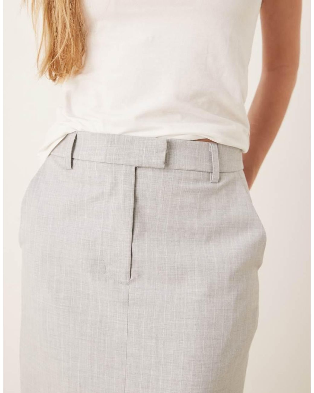 NARRATED Natural Pencil Maxi Skirts