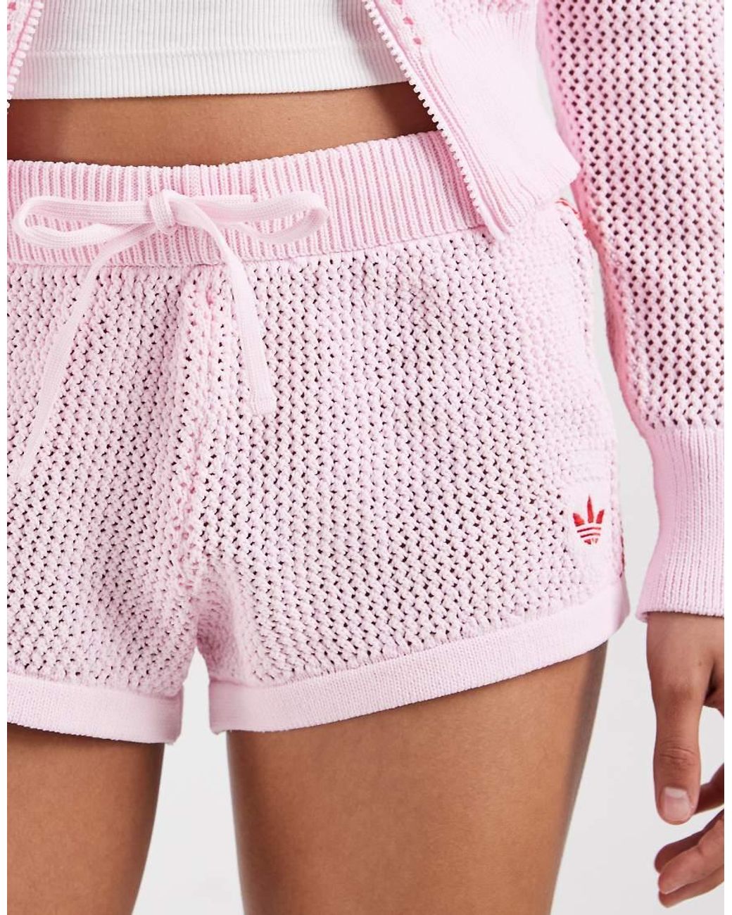 Adidas Originals Pink Crochet Shorts