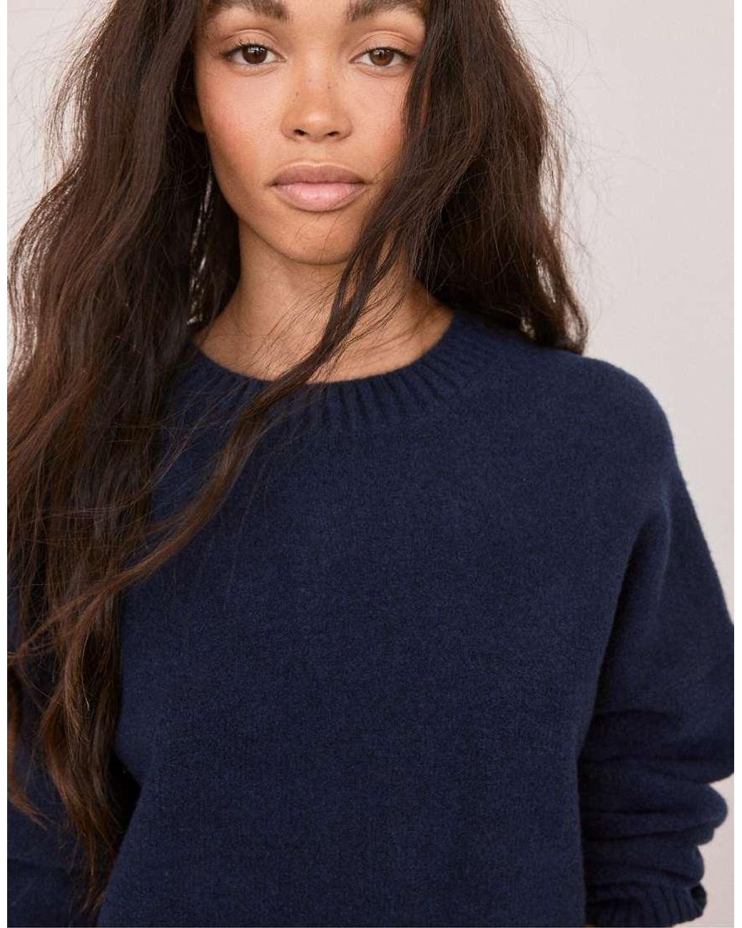 Stradivarius Blue Soft-Touch Basic Knit Jumper