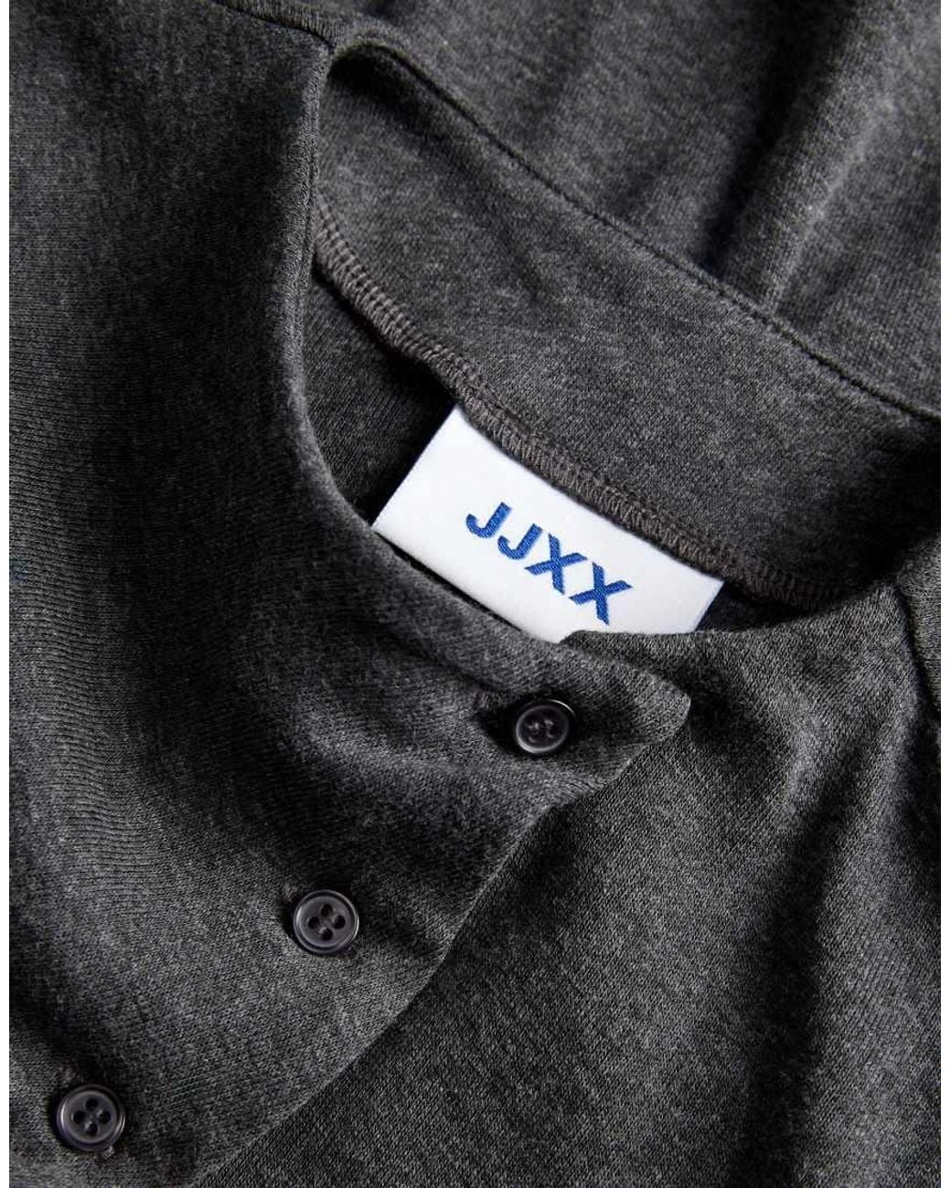 JJXX Blue Henna Stretch Fit Crew Neck Long Sleeve Top