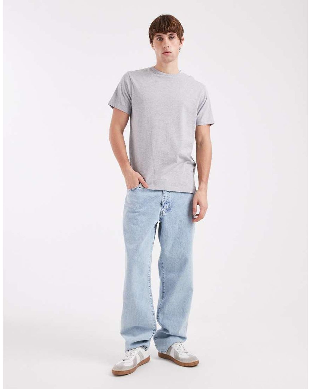 ASOS Gray Essentials Regular Fit T-shirt for men