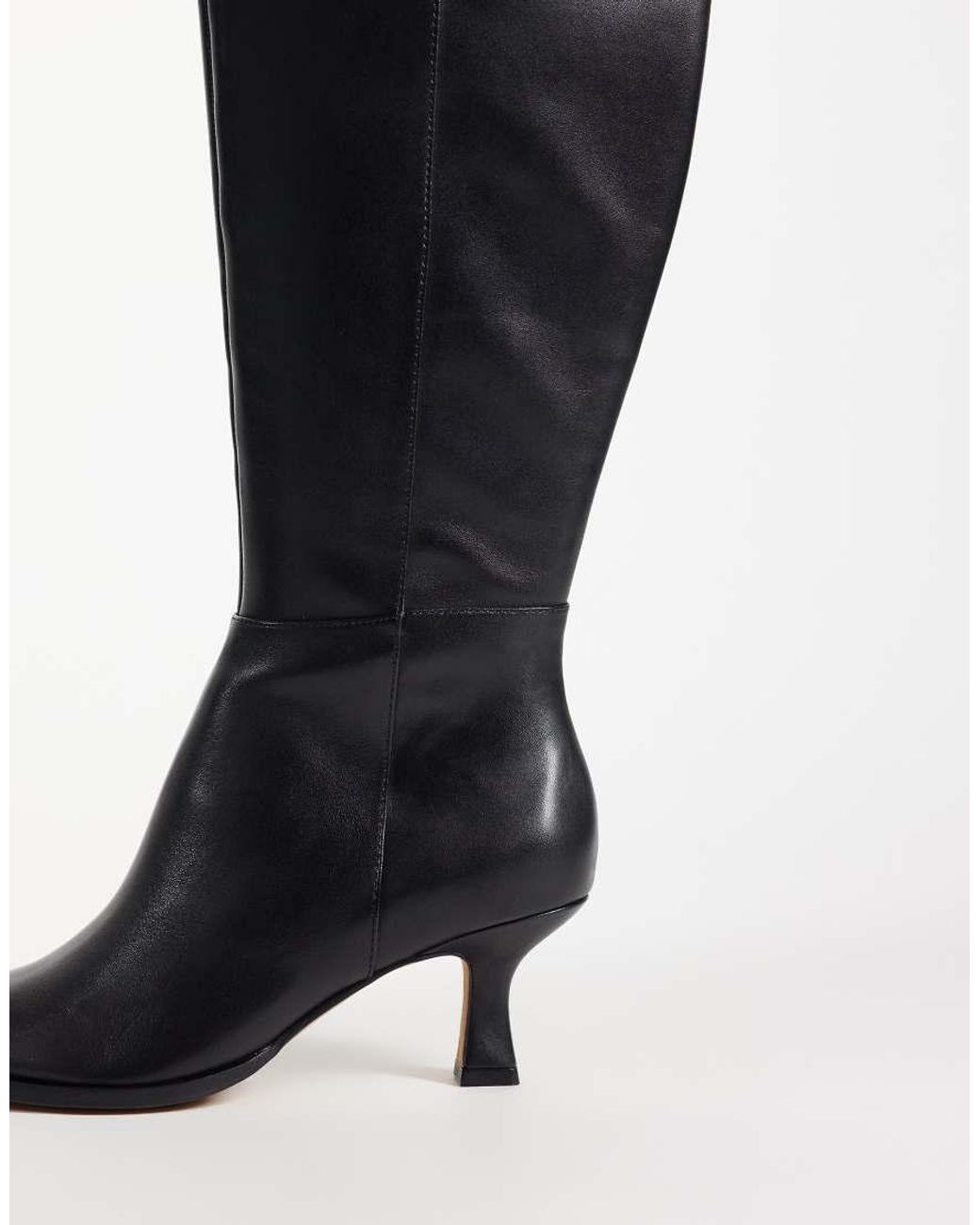 Dolce Vita Black Auggie Heeled Pointed Toe Knee Boots