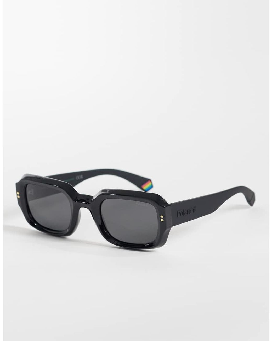 Polaroid Sunglasses Black Polaroid Rectangular Sunglasses With Polarized Lenses
