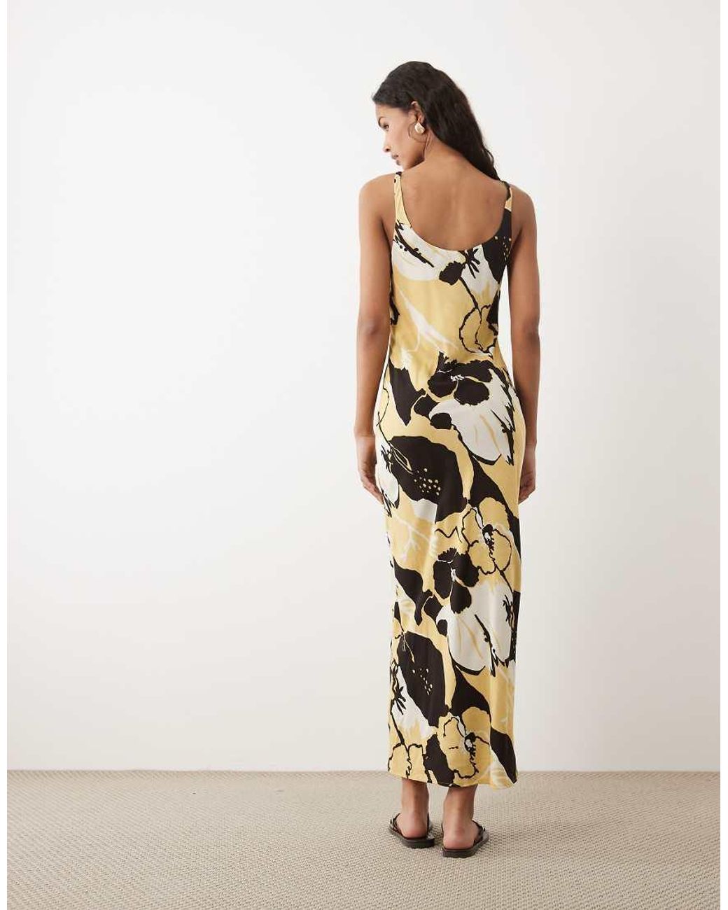 ASOS Metallic Scoop Neck Maxi Column Dress